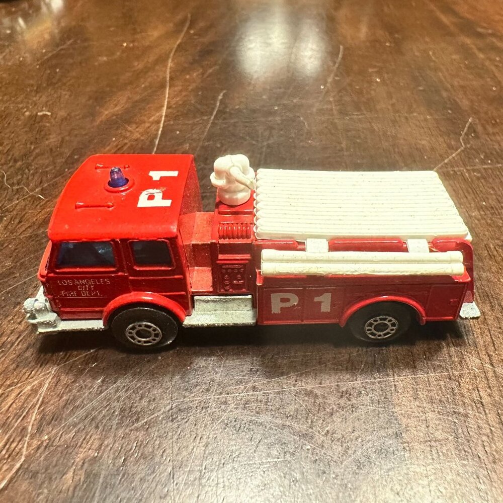 Vintage Lesney Matchbox 1981 Die Cast Pumper Fire Engine